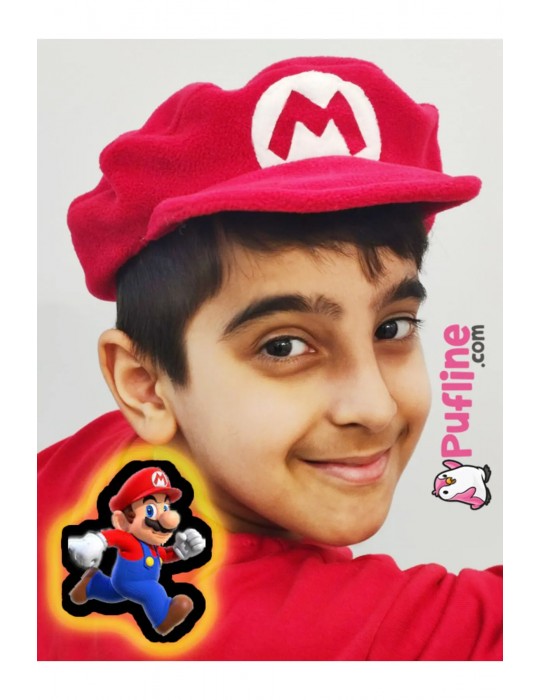 Pufline Mario Şapkası Peluş Oyuncak 6-9 Yaş Unisex Kırmızı MARIO